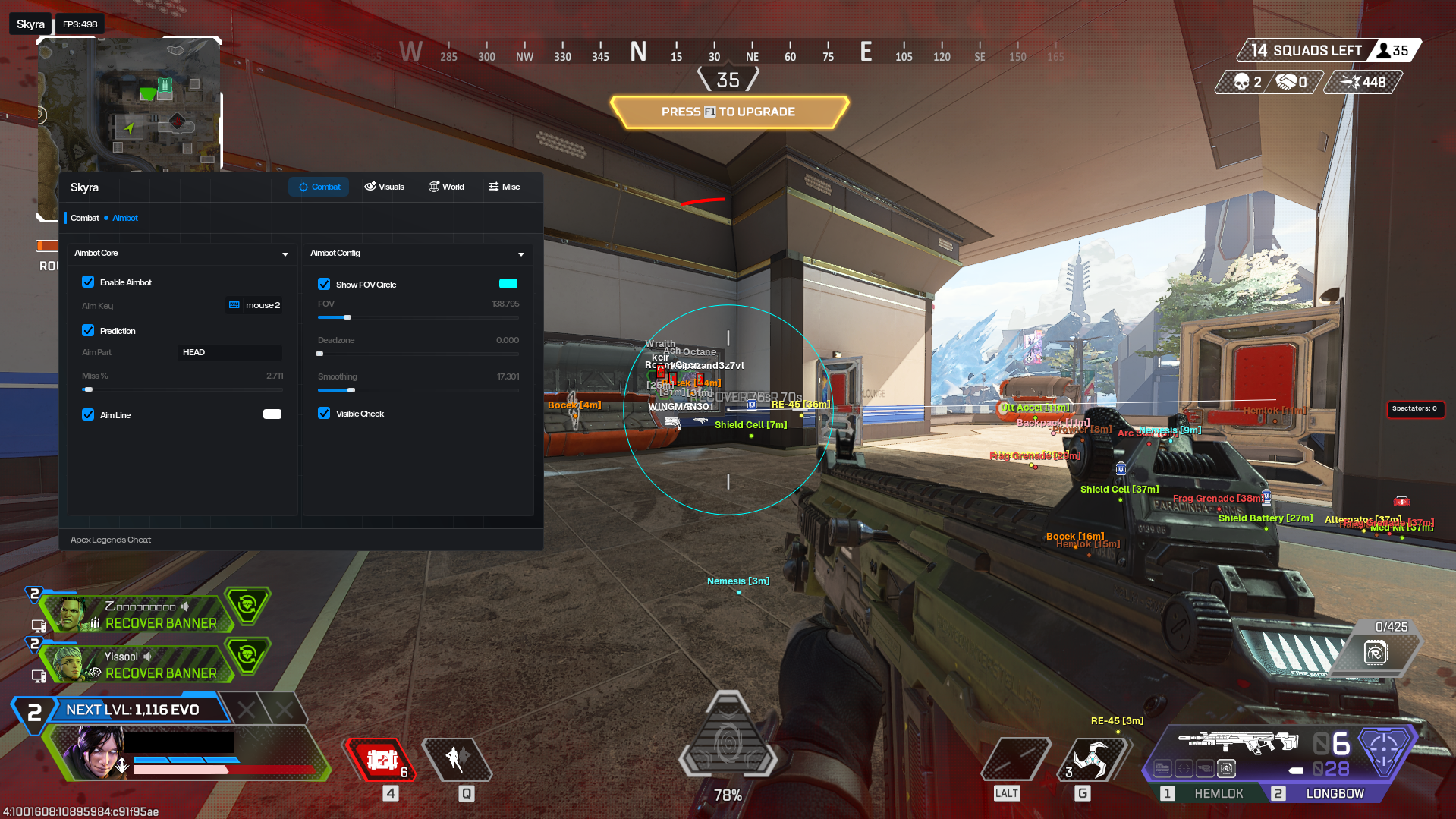 Apex Legends cheats gameplay preview showing ESP and aimbot features
