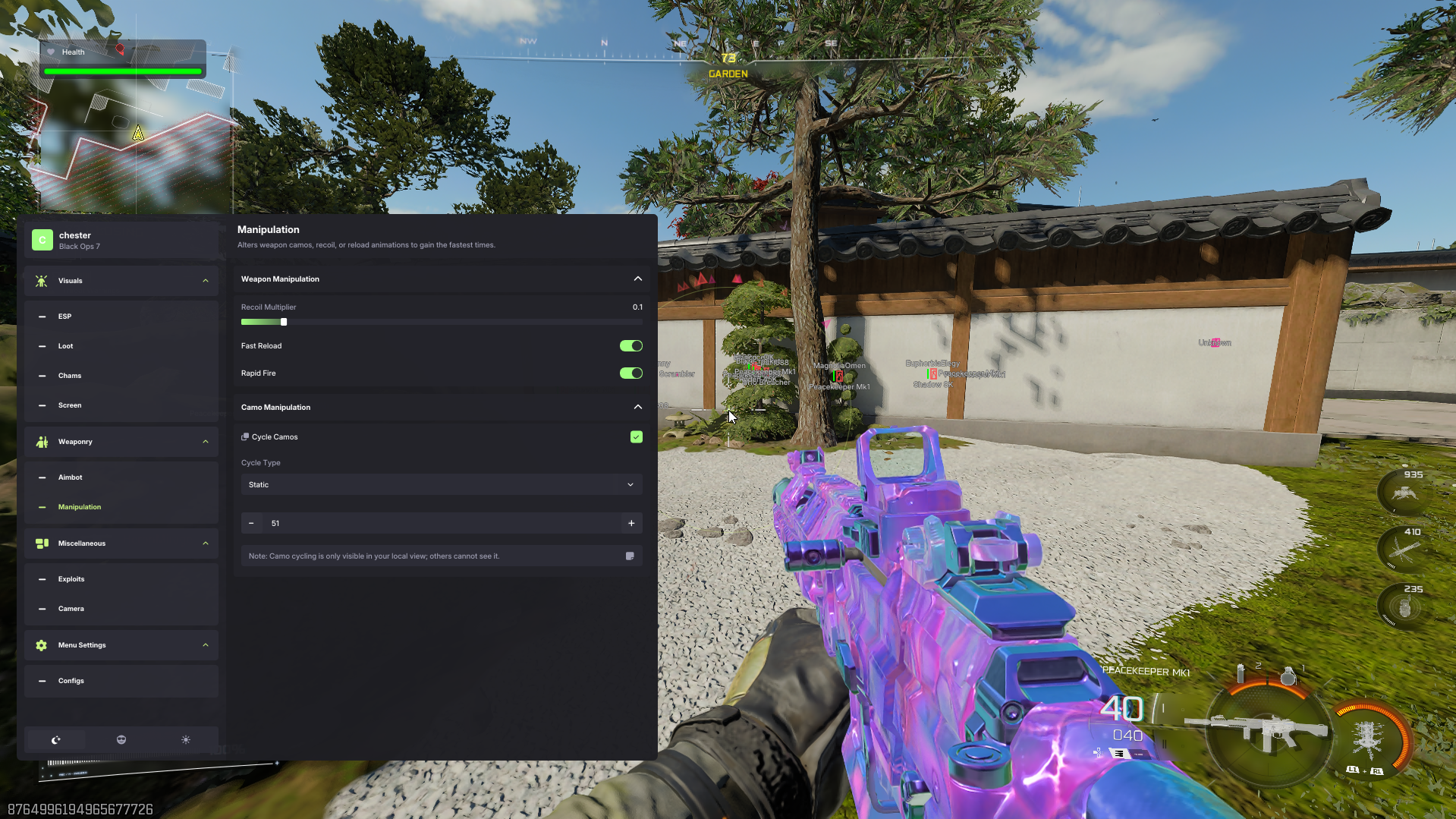 Call of Duty ESP and wallhack preview showing enemy tracking and gameplay enhancements