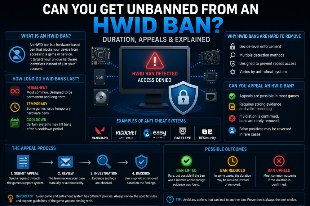 can you get unbanned from hwid ban duration appeal process anti cheat systems explained
