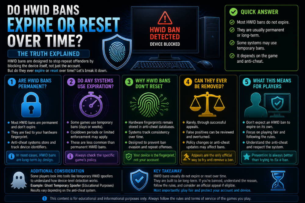 do hwid bans expire reset over time anti cheat hardware tracking explained