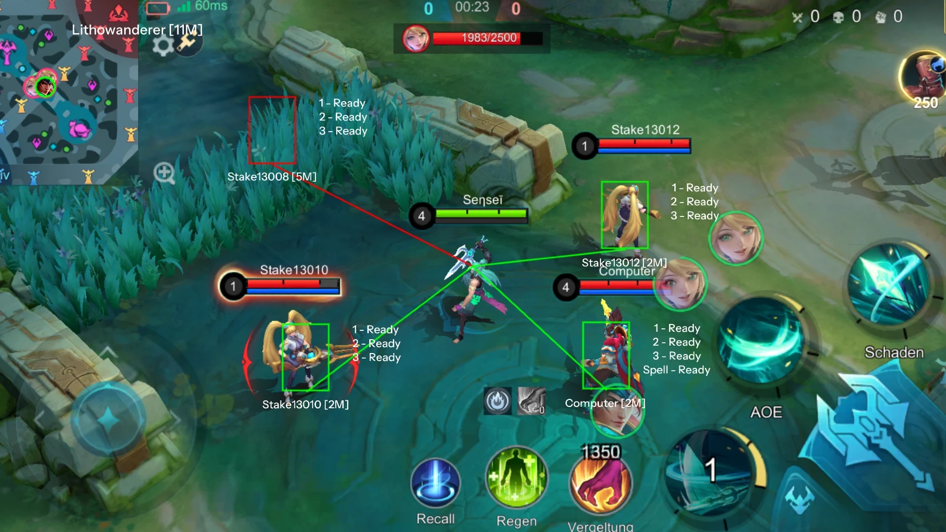 Mobile Legends ESP and aimbot preview showing gameplay enhancements