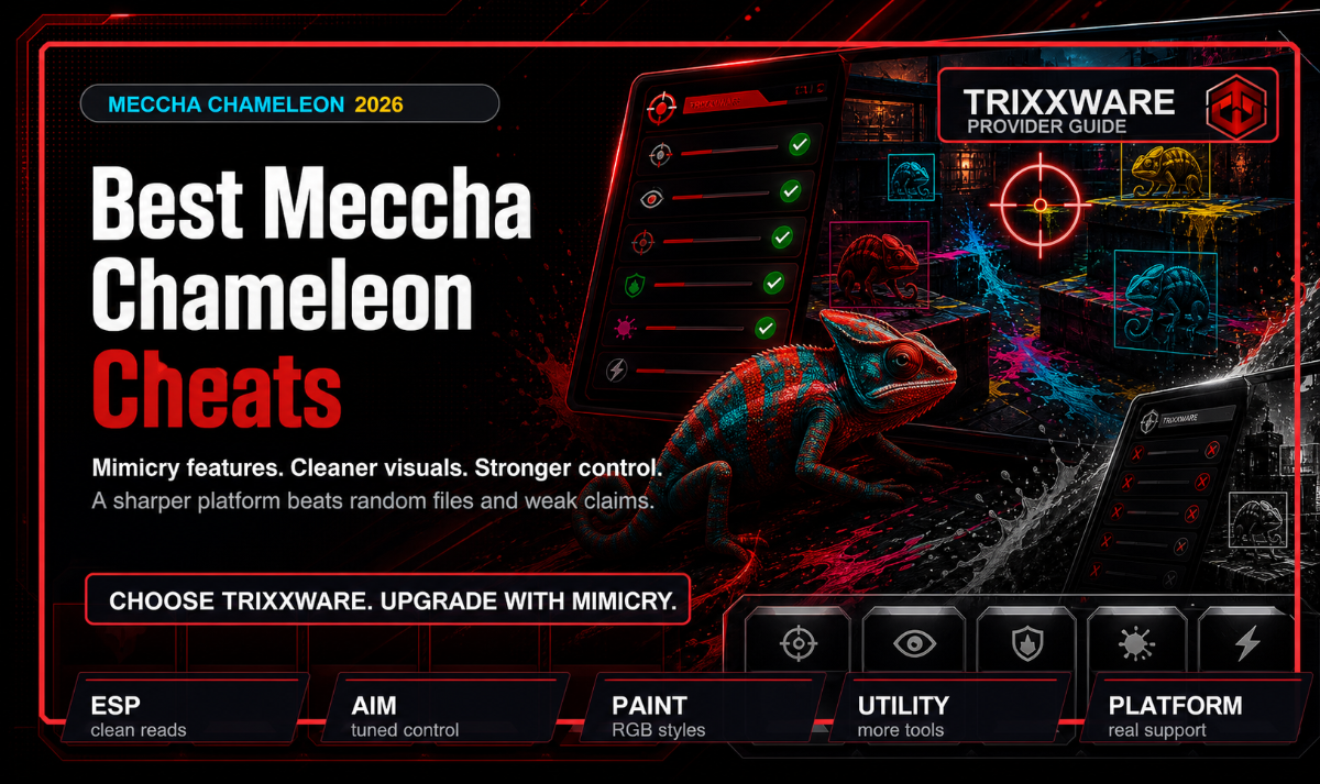 Best Meccha Chameleon Cheats hero with Mimicry features cleaner visuals stronger control and Trixxware branding